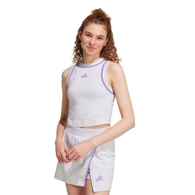 Camiseta Regata adidas Cropped Algodão Essentials Color-Pop - Feminina - Foto 2