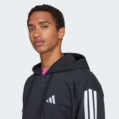 Blusão adidas Capuz Zíper Essentials Três Listras - Masculina - Foto 6