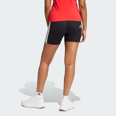 Shorts adidas Biker Cós Alto Essentials Três Listras - Feminina - Foto 4