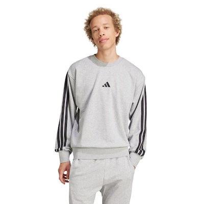 Blusão de Moletinho adidas Essentials Três Listras - Masculino - Foto 2