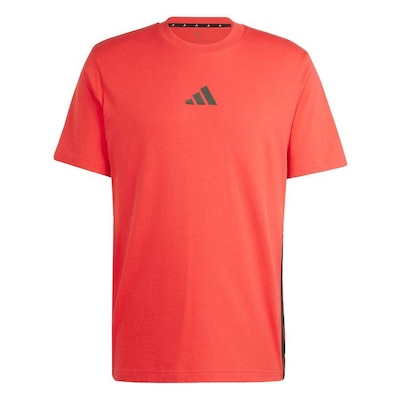 Camiseta adidas Malha Simples Essentials Três Listras - Masculina - Foto 1