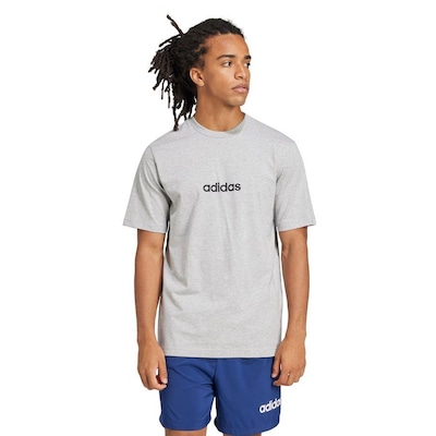 Camiseta adidas Essentials Linear Single Jersey - Masculina - Foto 2