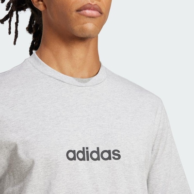 Camiseta adidas Essentials Linear Single Jersey - Masculina - Foto 6