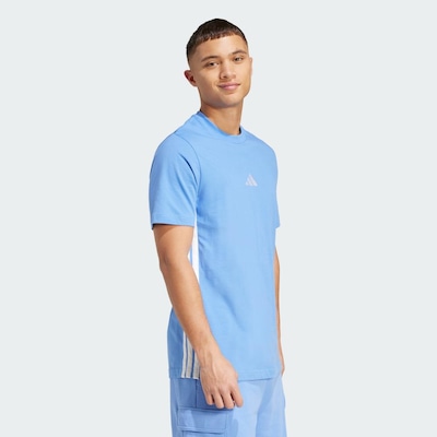 Camiseta adidas Malha Simples Essentials Três Listras - Masculina - Foto 4