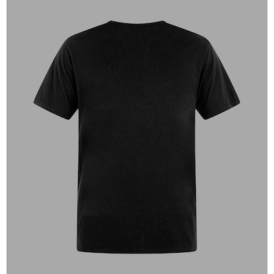 Camiseta Plus Size Preta Masculina Fly Algodão Prime WSS - Foto 2