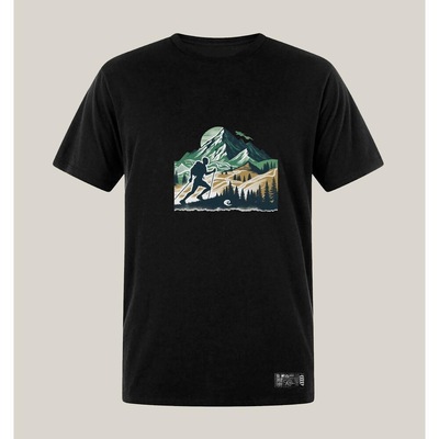 Camiseta Plus Size Masculina Preta Algodão Prime WSS Brasil Mountain Summit - Foto 1