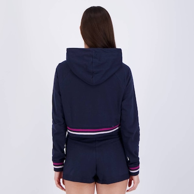 Conjunto Cropped Manga Longa Everlast e Shorts Moletom Everlast - Feminino - Foto 2