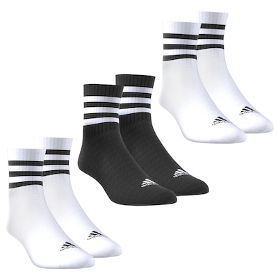Meia adidas 3 Stripes - Infantil - 3 Pares - Foto 1