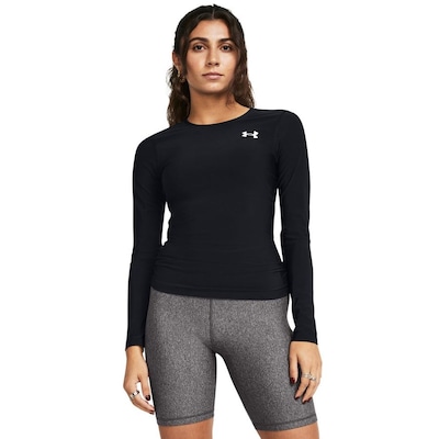 Camiseta Manga Longa de Compressão Under Armour HeatGear - Feminina - Foto 1