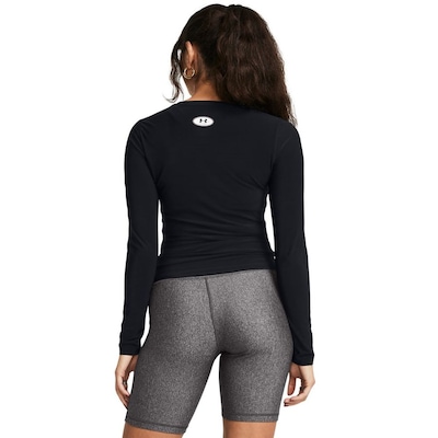 Camiseta Manga Longa de Compressão Under Armour HeatGear - Feminina - Foto 3
