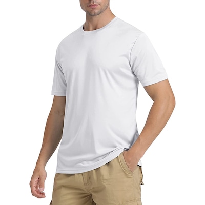 Kit com 3 Camisetas Manga Curta Slim Fitness Dryfit Masculina Proteção UV - Foto 4