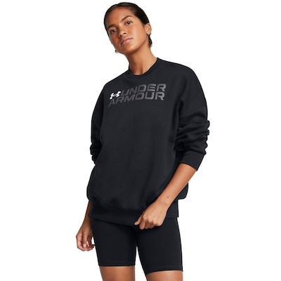 Blusão de Moletom Under Armour Rival Fleece Word - Feminino - Foto 1