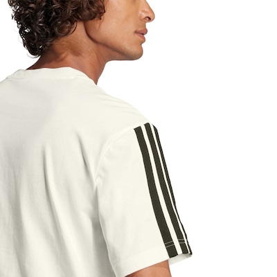 Camiseta Malha Simples Essentials Três Listras - adidas - Homem - Foto 4