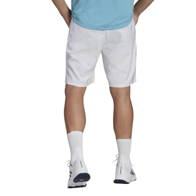 Short Adidas Club 3 Listras Branco e Preto - Masculino - Foto 2