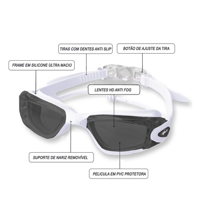 Oculos De Natação Gold Sports Legend V - High Definition - Foto 3