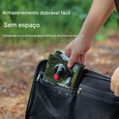 Saco de Água Dobrável Gold Sports Com Torneira 7.5 a 8 Litros Para Acampamento - Foto 6