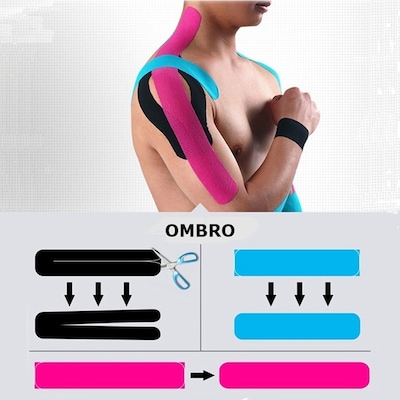 Bandagem Elástica Gold Sports Adesiva Neuromuscular - Foto 4