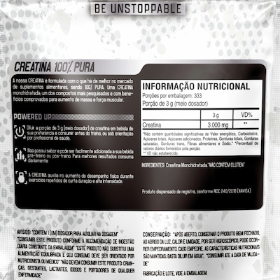 Creatine Monohydrate 100% Pura 1Kg Refil Nutrex Research - Foto 2