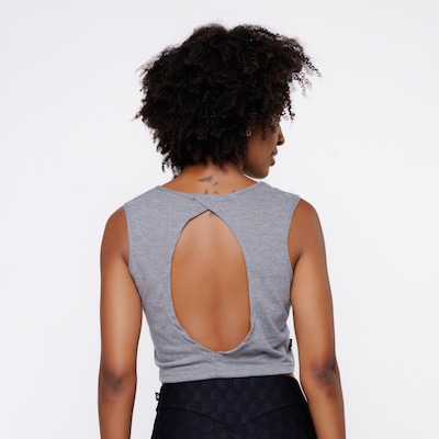 Blusa Cropedd Curto sem Manga Costa Cavada Feminina - Foto 5