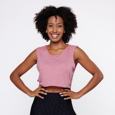 Blusa Cropedd Curto sem Manga Costa Cavada Feminina - Foto 1