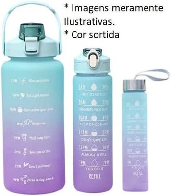 Kit 3 Squeeze DK Galão 2l Litros + 700ml + 300ml - Foto 4