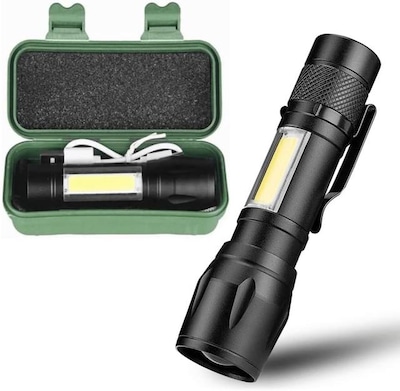 Mini Lanterna Led Tática DK Potente 3 Modos Recarregável Camping Lampião - Foto 1