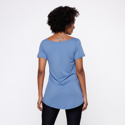 Camiseta Manga Curta Orbis Fitness Comprida Tapa Bumbum - Feminina - Foto 5