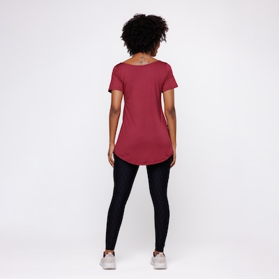 Camiseta Manga Curta Orbis Fitness Comprida Tapa Bumbum - Feminina - Foto 5