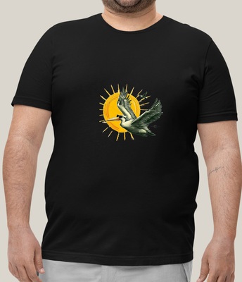 Camiseta Plus Size Prime WSS Brasil Sunny Pelican - Masculina - Foto 1