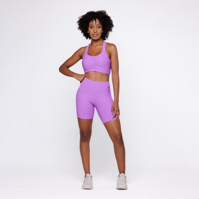 Shorts Orbis Fitness Corte Assimétrico Cintura Alta - Feminino - Foto 4