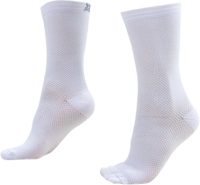 Kit 02 Pares Meia Corrida Ciclismo Hupi Carbono Branco - Foto 2