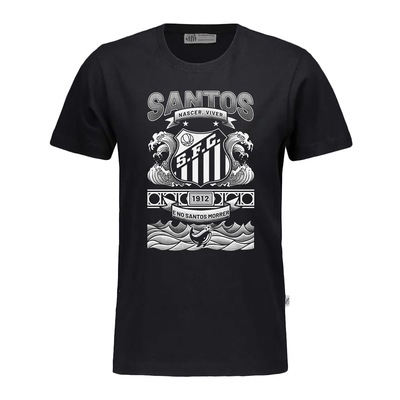 Camiseta do Santos Surf Center Nascer, Viver e No Santos Morrer - Infantil - Foto 1