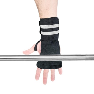 Munhequeira Art In'Force Com Protetor De Palma Em Couro Treino Funcional Academia Musculação - Foto 3