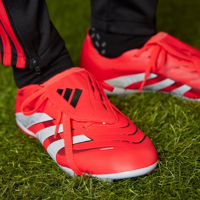 Chuteira de Campo adidas Predator League Fold-Over Tongue Firm/Multi-Ground - Adulto - Foto 2