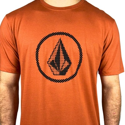 Camiseta Volcom Circle Stone Ferrugem - Masculino - Foto 2