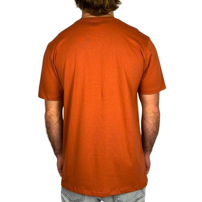 Camiseta Volcom Circle Stone Ferrugem - Masculino - Foto 4