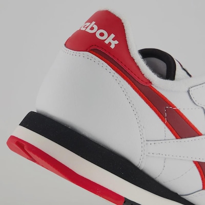 Tênis Reebok Classic Leather Branco e  Vermelho - Foto 6