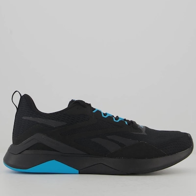Tênis Reebok Nanoflex TR V2 Preto com Azul - Foto 1