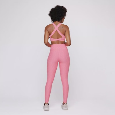 Conjunto Calça Legging Orbis Fitness Cós Alto + Top Bojo - Feminino - Foto 3
