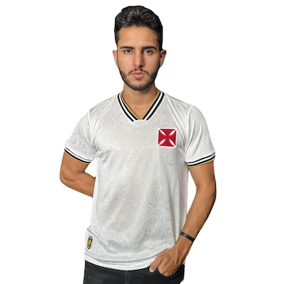 Camisa do Vasco da Gama Retrô Jacquard 1974 RetrôMania - Masculina - Foto 1