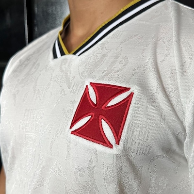 Camisa do Vasco da Gama Retrô Jacquard 1974 RetrôMania - Masculina - Foto 3
