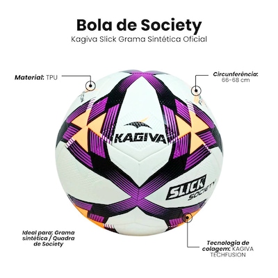 Bola de Futebol Society Kagiva Slick - Foto 5