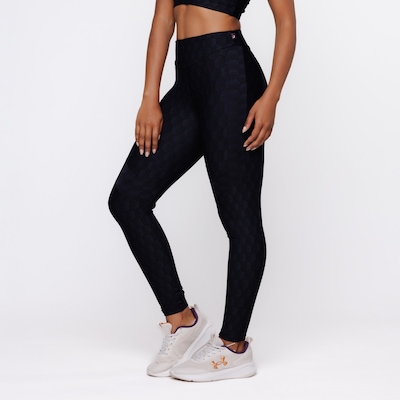 Calça Legging Orbis Fitness Textura Empina Bumbum - Feminina - Foto 3