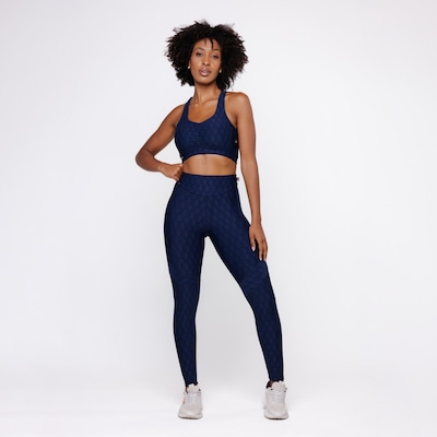Calça Legging Orbis Fitness Textura Empina Bumbum - Feminina - Foto 4