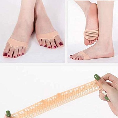 Meia Palmilha Ortopédica DK Protetor para os Pés Almofada Silicone Gel Tiptoe - Par - Foto 5