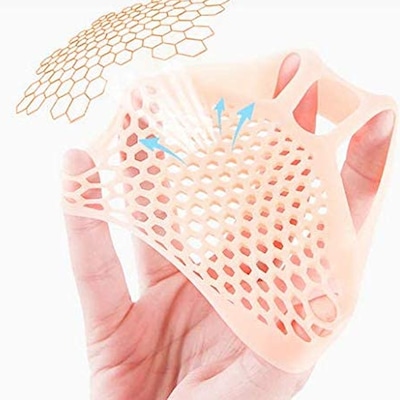 Meia Palmilha Ortopédica DK Protetor para os Pés Almofada Silicone Gel Tiptoe - Par - Foto 6