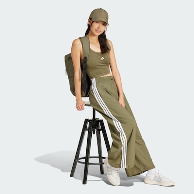 Calça Malha adidas Parachute Essentials Três Listras Lifestyle - Feminina - Foto 4