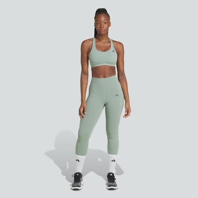 Calça Legging 7/8 adidas Optime Rib - Feminina - Foto 3