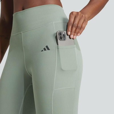 Calça Legging 7/8 adidas Optime Rib - Feminina - Foto 4