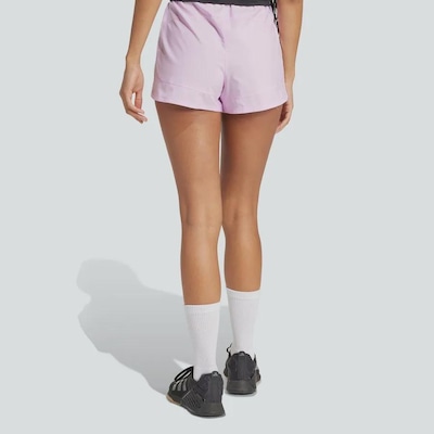 Shorts Treino adidas Malha Cintura Alta Pacer Três Listras - Feminino - Foto 4